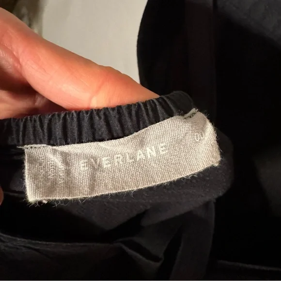 EVERLANE • Pinafore Dress - Cotton Stretch Tiered Spaghetti Strap w/ Pockets 00 - Picture 11 of 16